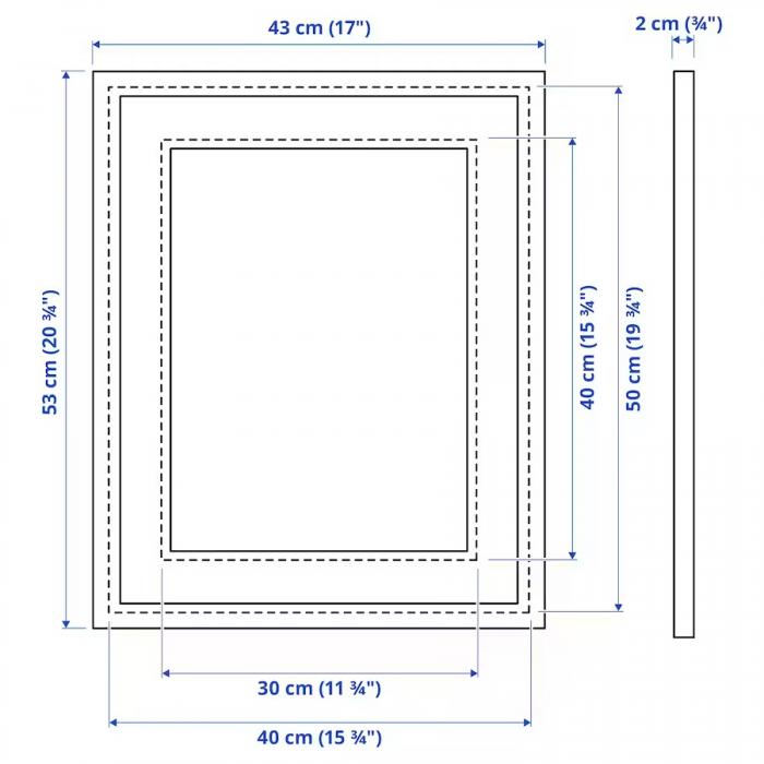 قاب عکس 50*40 چوبی مدل SILVERHOJDEN