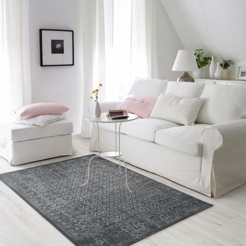 فرش ماشینی مشکی مدل KYNDBY